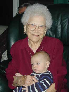 Drew with Great Great Aunt Mae